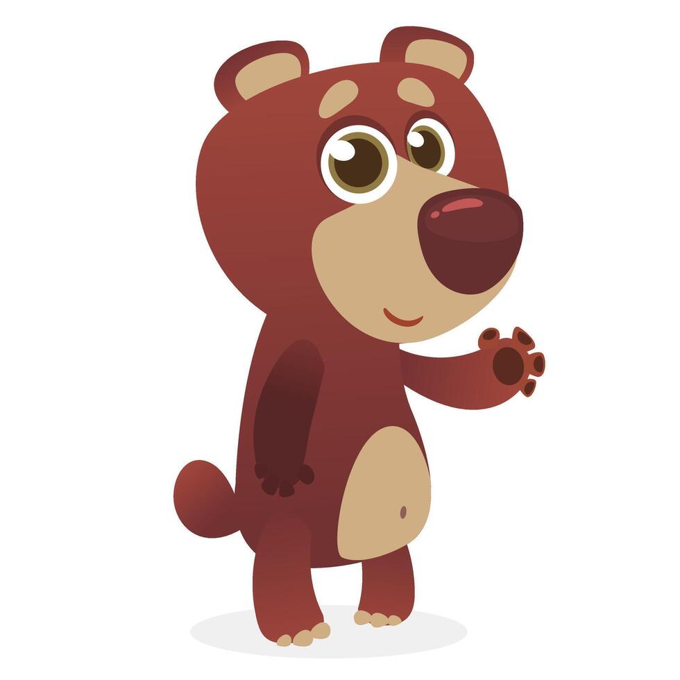 Cute cartoon bear. illustration vector