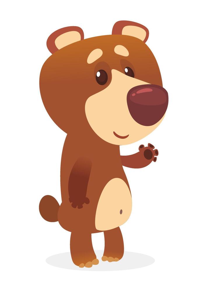 Cute cartoon bear. illustration vector