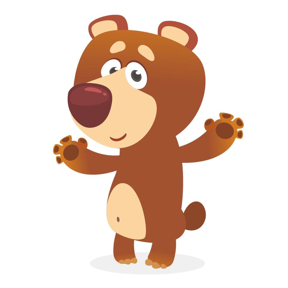 Cute cartoon bear. illustration vector