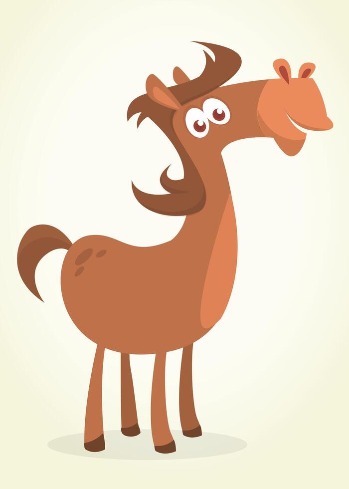 gracioso dibujos animados caballo ilustración vector
