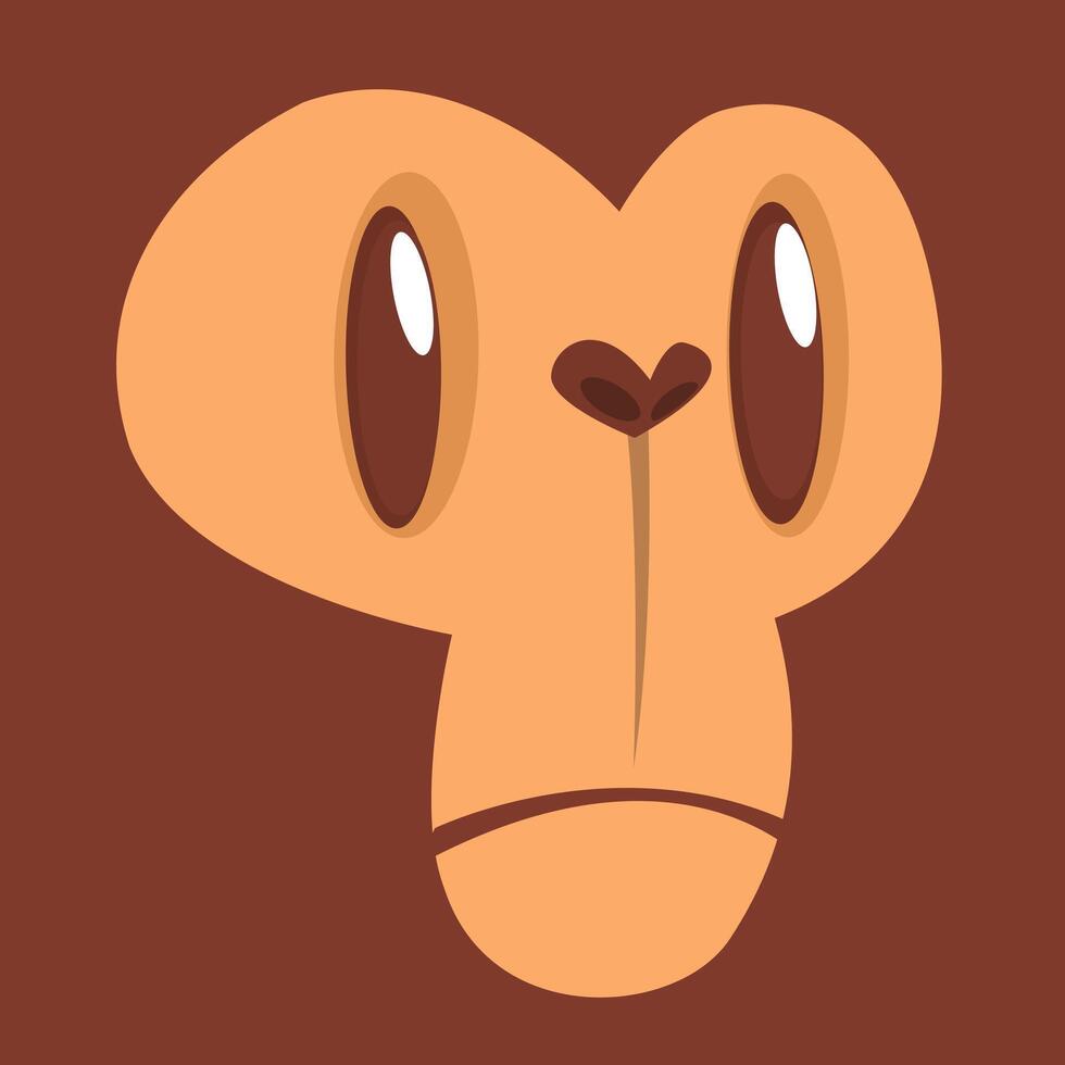 Cartoon happy monkey face avatar. illustration vector