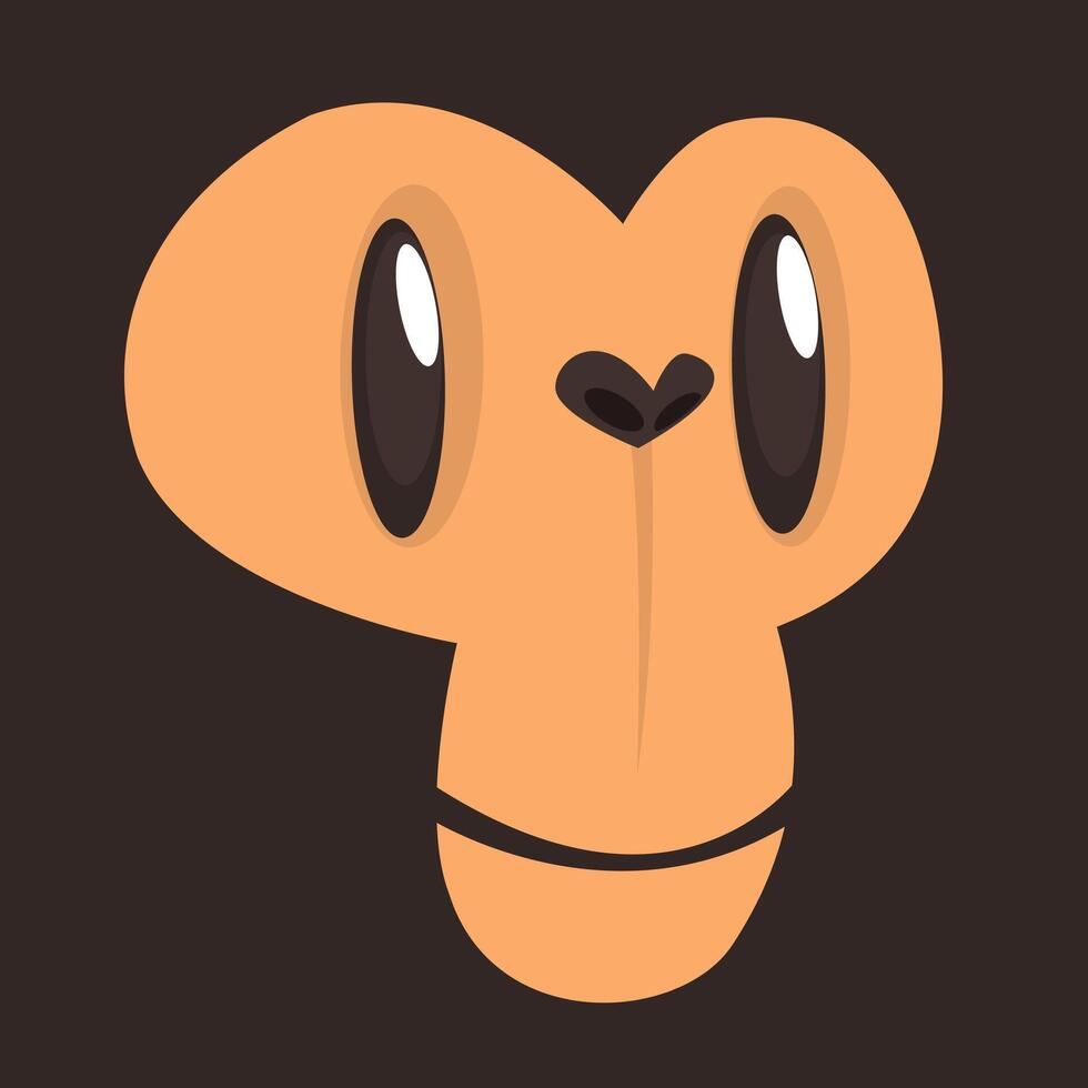 Cartoon happy monkey face avatar. illustration vector