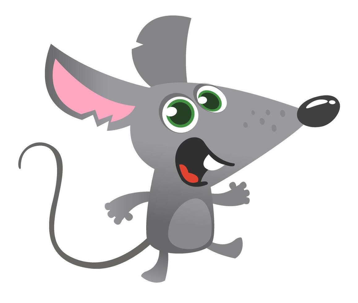 Cute cartoon mouse. illustration isolated vector