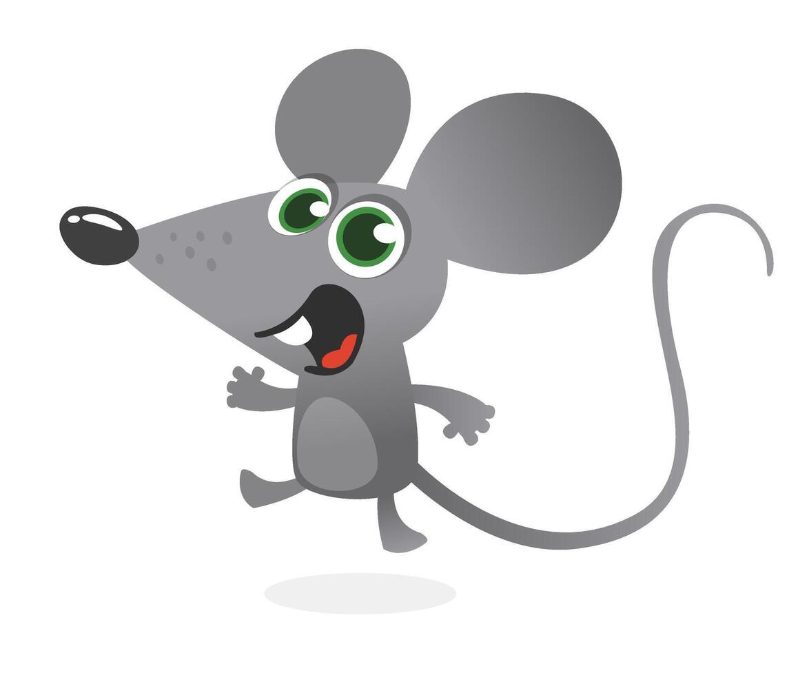 Cute cartoon mouse. illustration isolated vector