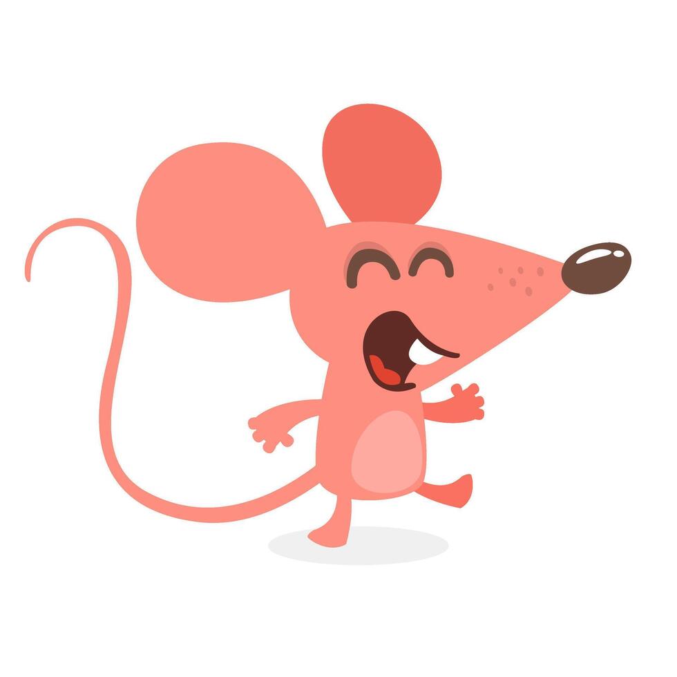 Cute cartoon mouse. illustration isolated vector