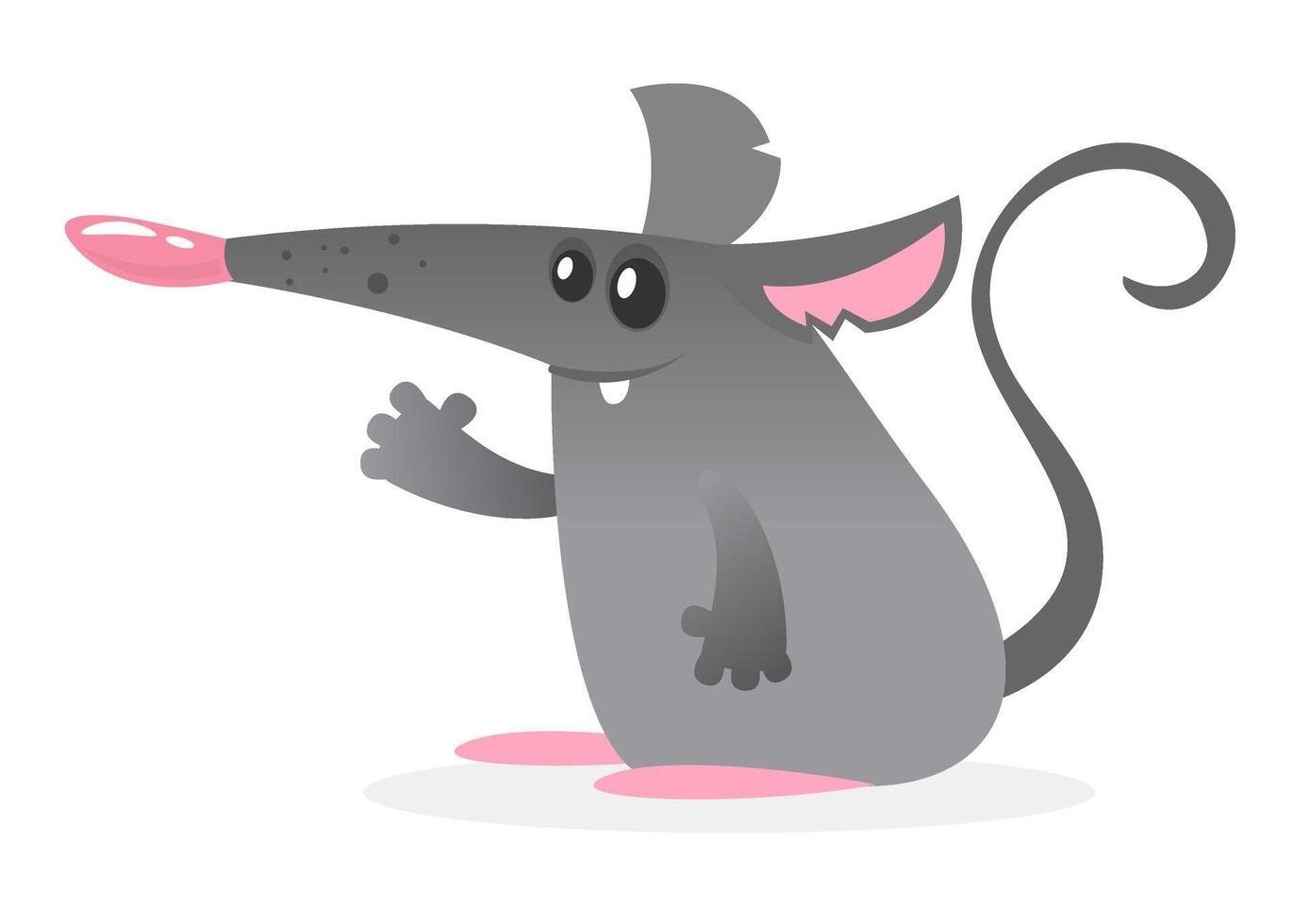 Cute cartoon mouse. illustration isolated vector