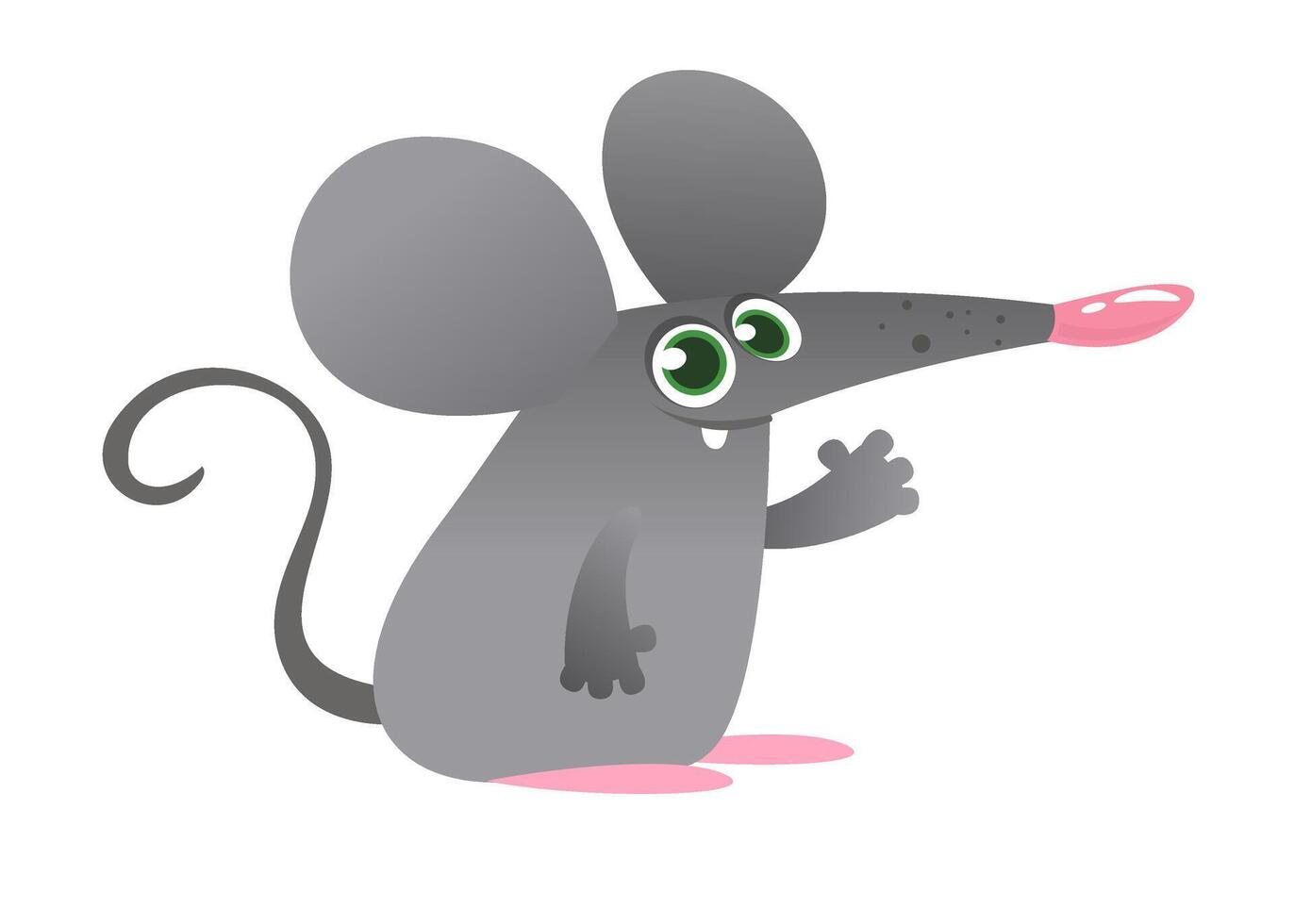 Cute cartoon mouse. illustration isolated vector