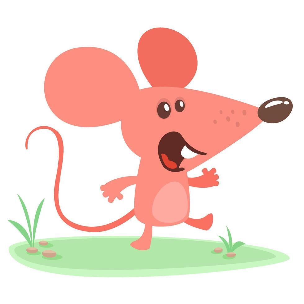 Cute cartoon mouse. illustration isolated vector