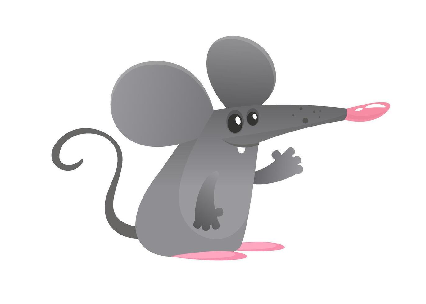 Cute cartoon mouse. illustration isolated vector