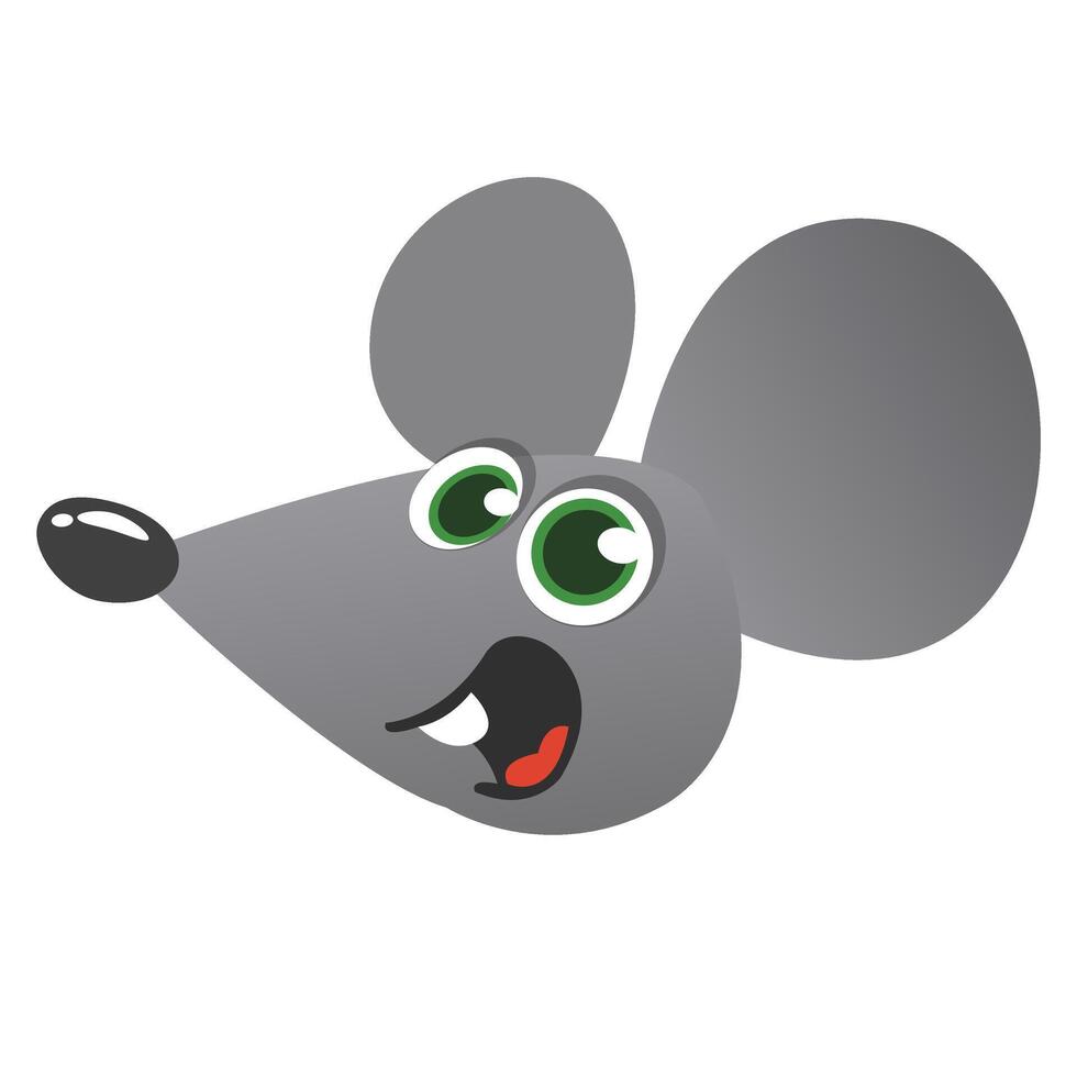 Cute cartoon mouse. illustration isolated vector