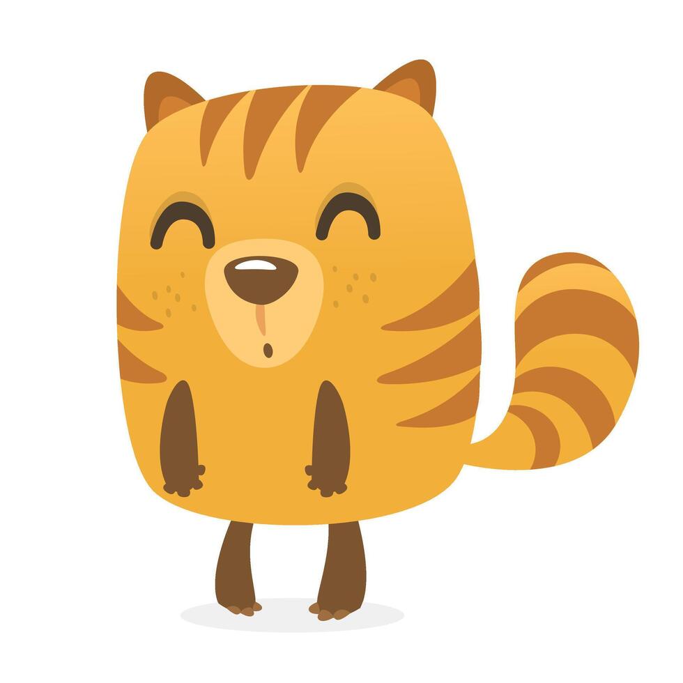 Cartoon Chipmunk or marmot laughing vector