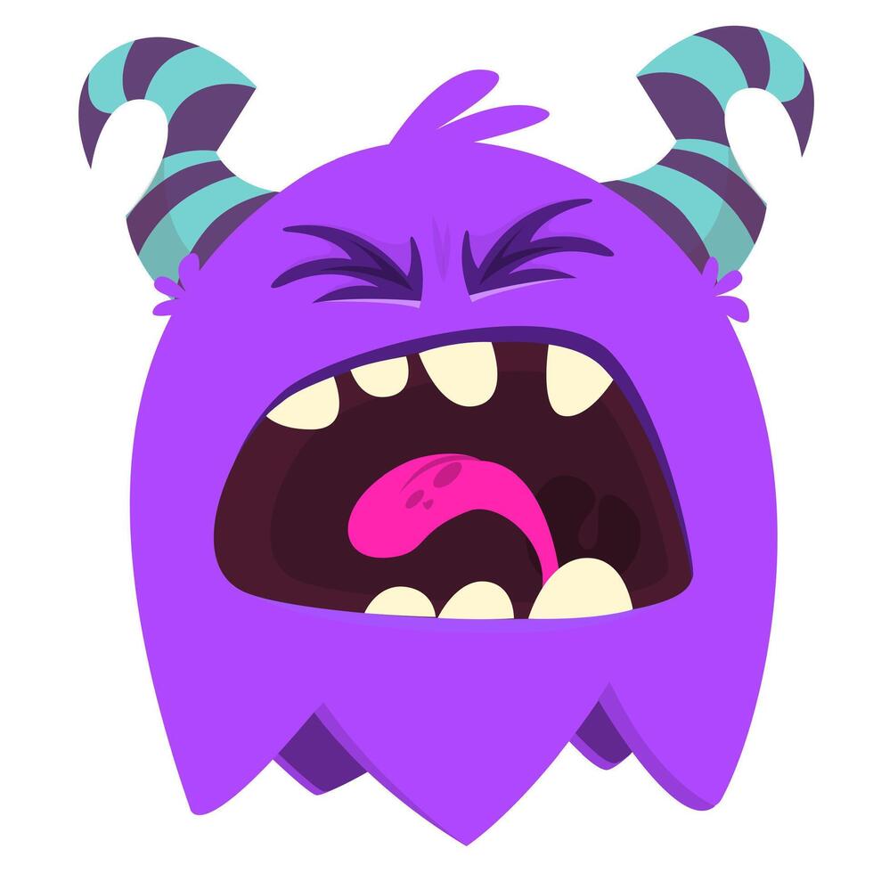 Scary cartoon monster character illustration. Halloween design vector