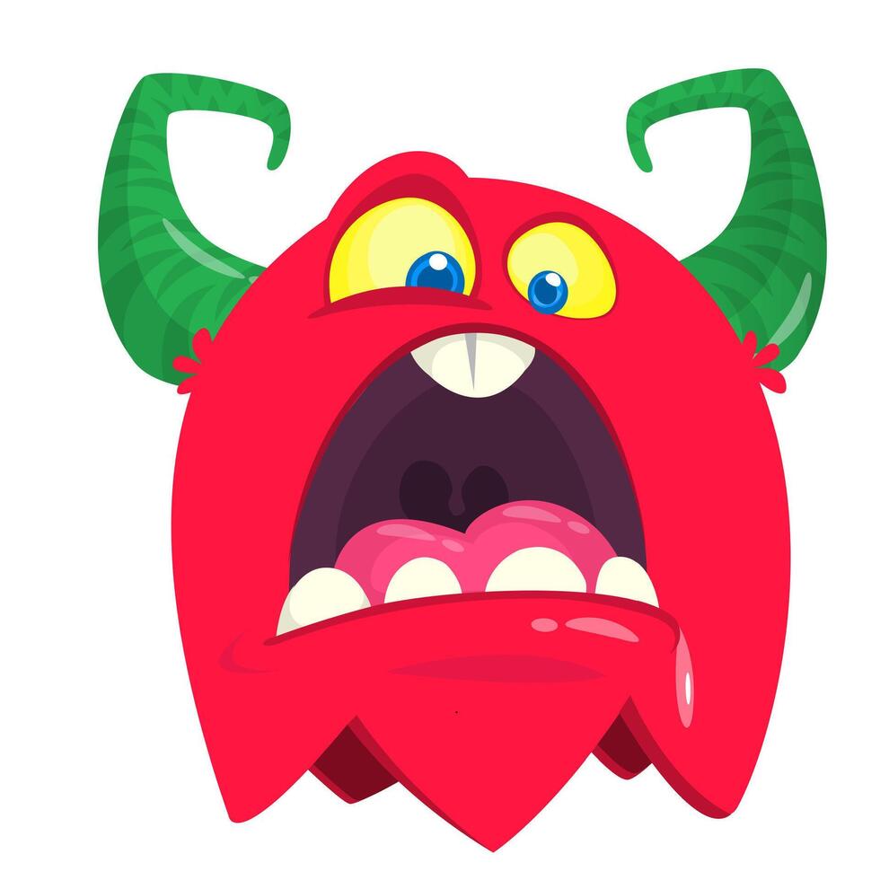 Scary cartoon monster character illustration. Halloween design vector