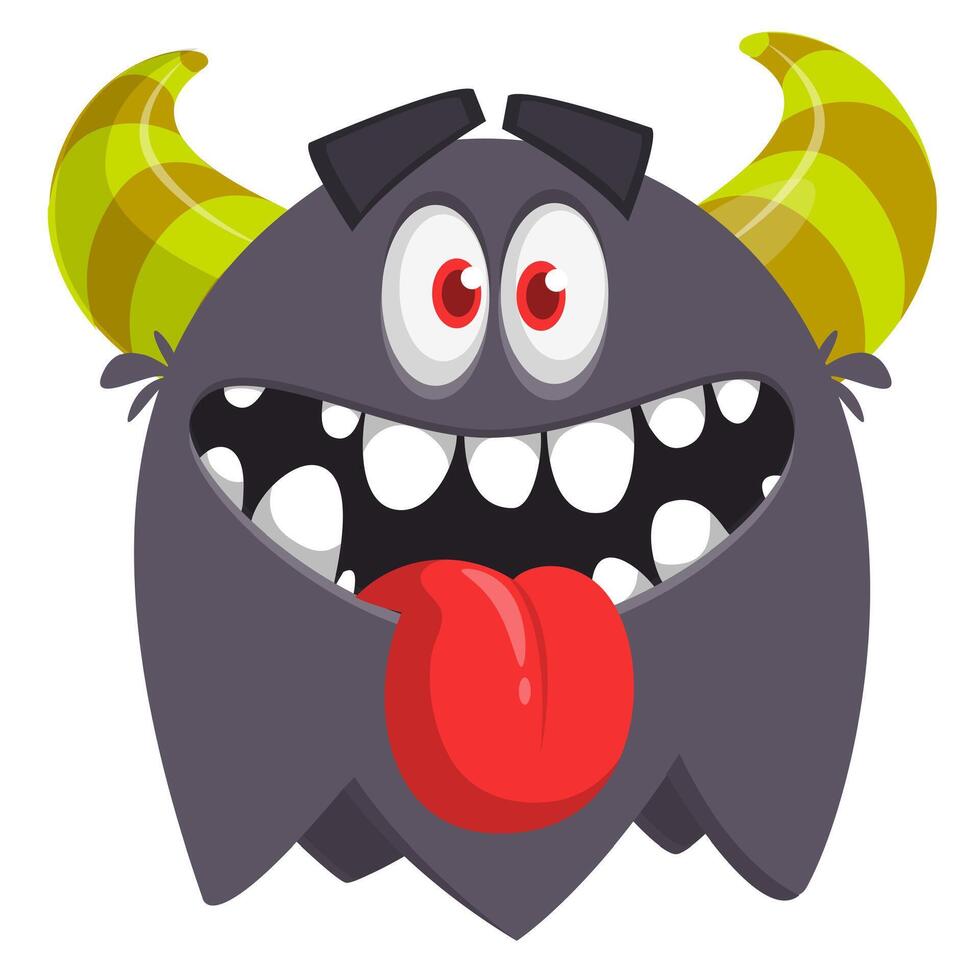 Angry cartoon monster. illustration isolated vector