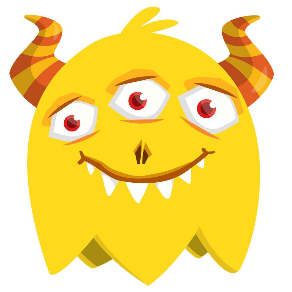 Funny cartoon monster. monster illustration vector