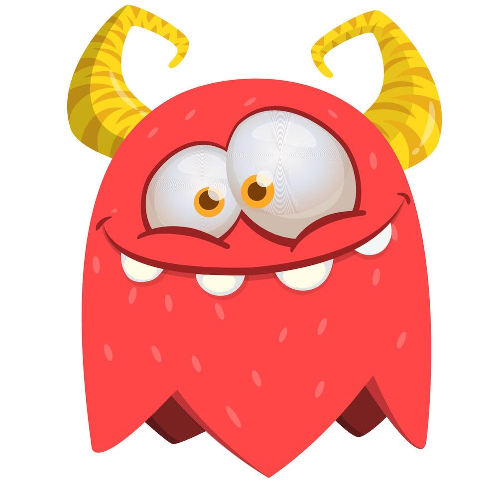 Funny cartoon monster. monster illustration vector