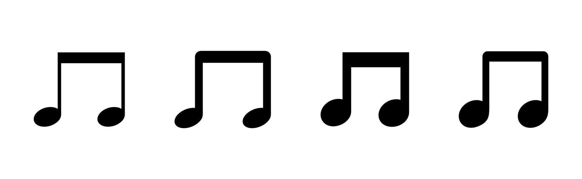 Music Notes Icon Set. Music Notes Symbol Illustration vector