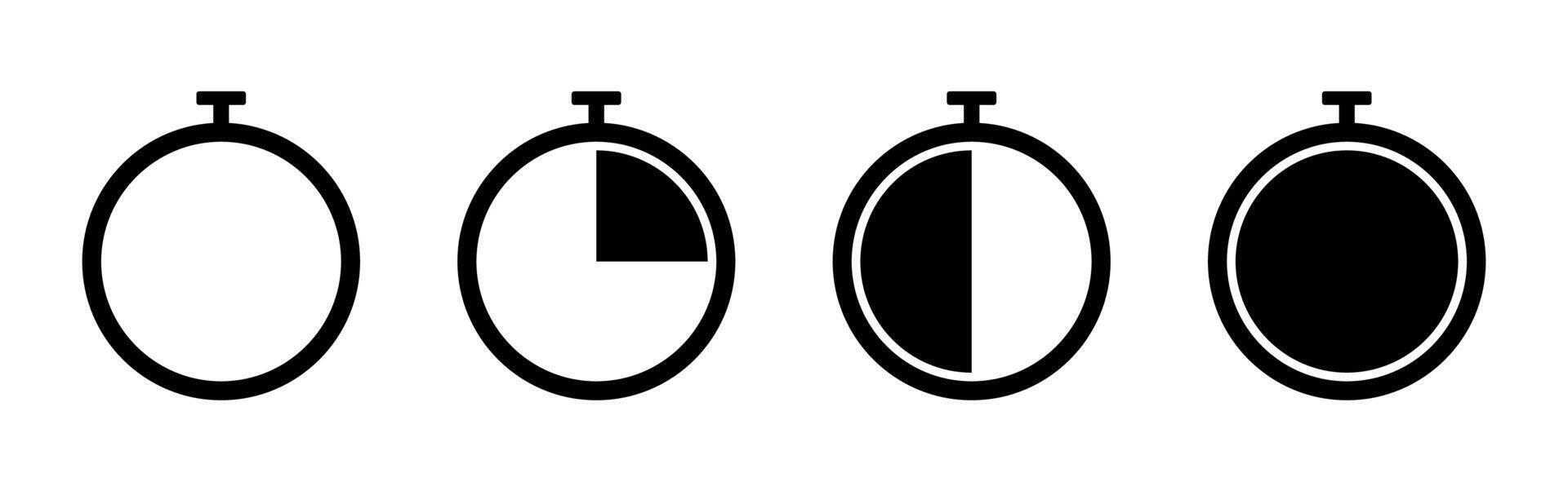 Stopwatch logo icon set collection illustration on white background vector