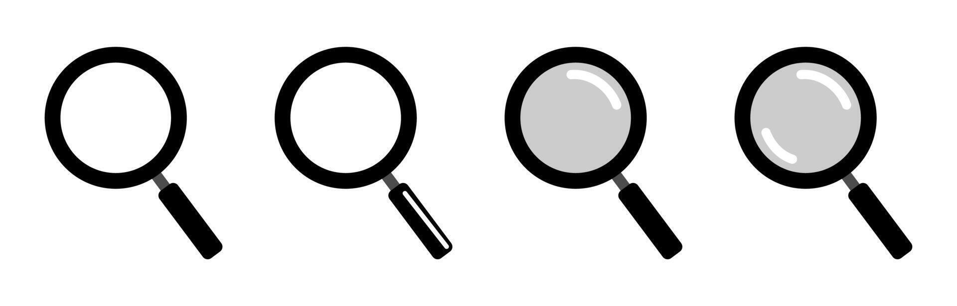 Magnifying Glass Icon Search Icon Illustration On White Background. vector