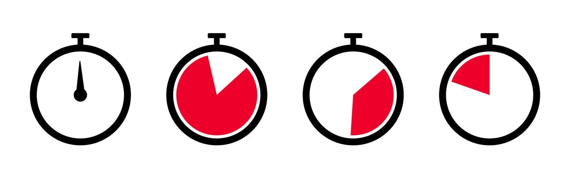 Stopwatch logo icon set collection illustration on white background vector