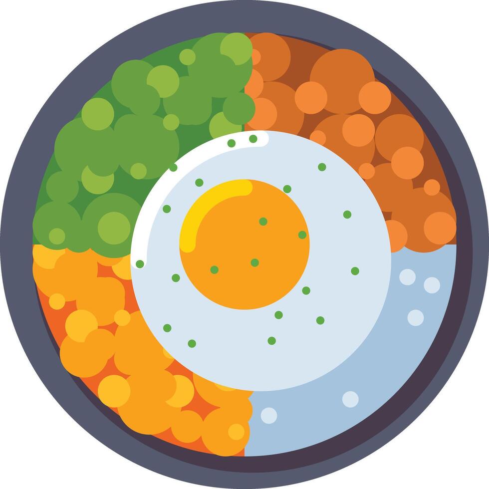 bibimbap illustration design vector