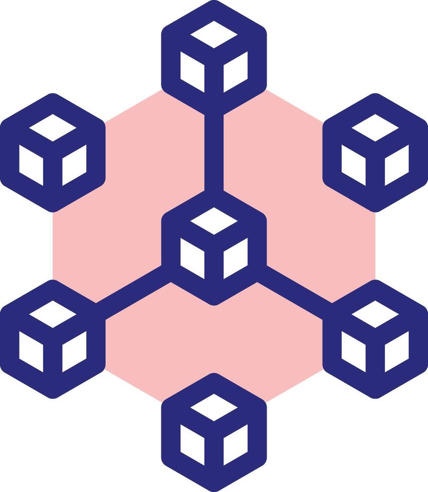 blockchain illustration design vector