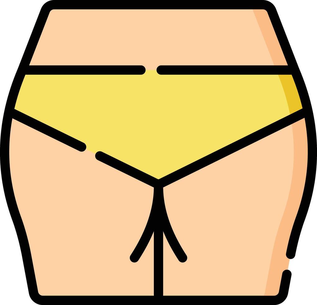 buttocks illustration design vector
