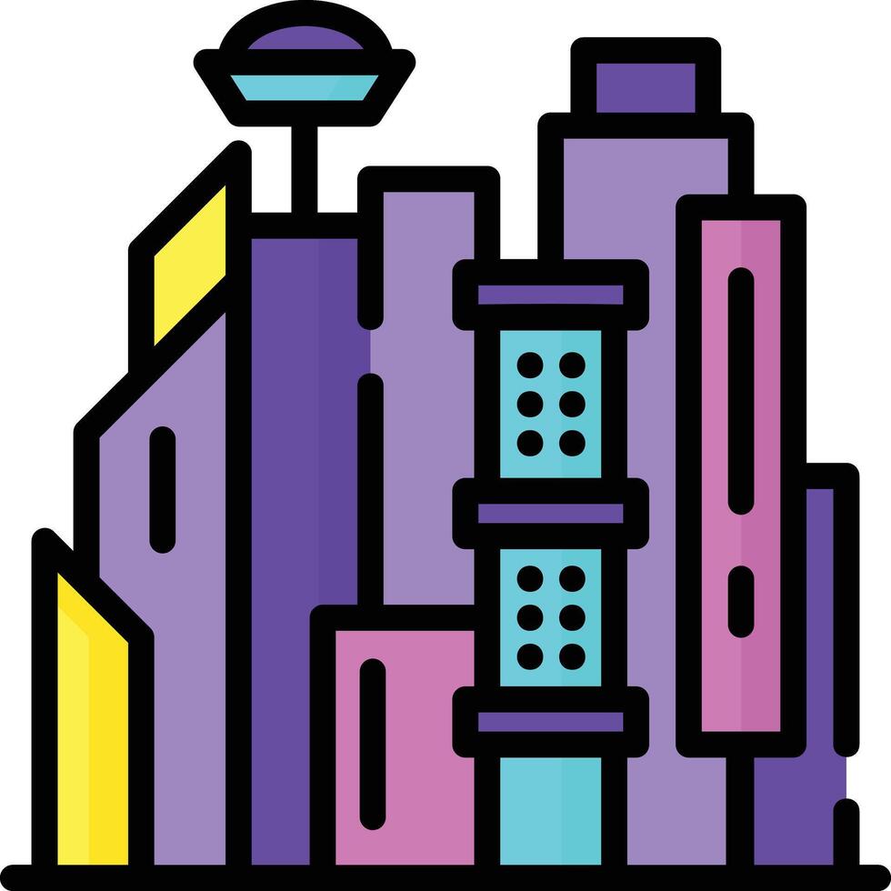 city illustration design vector