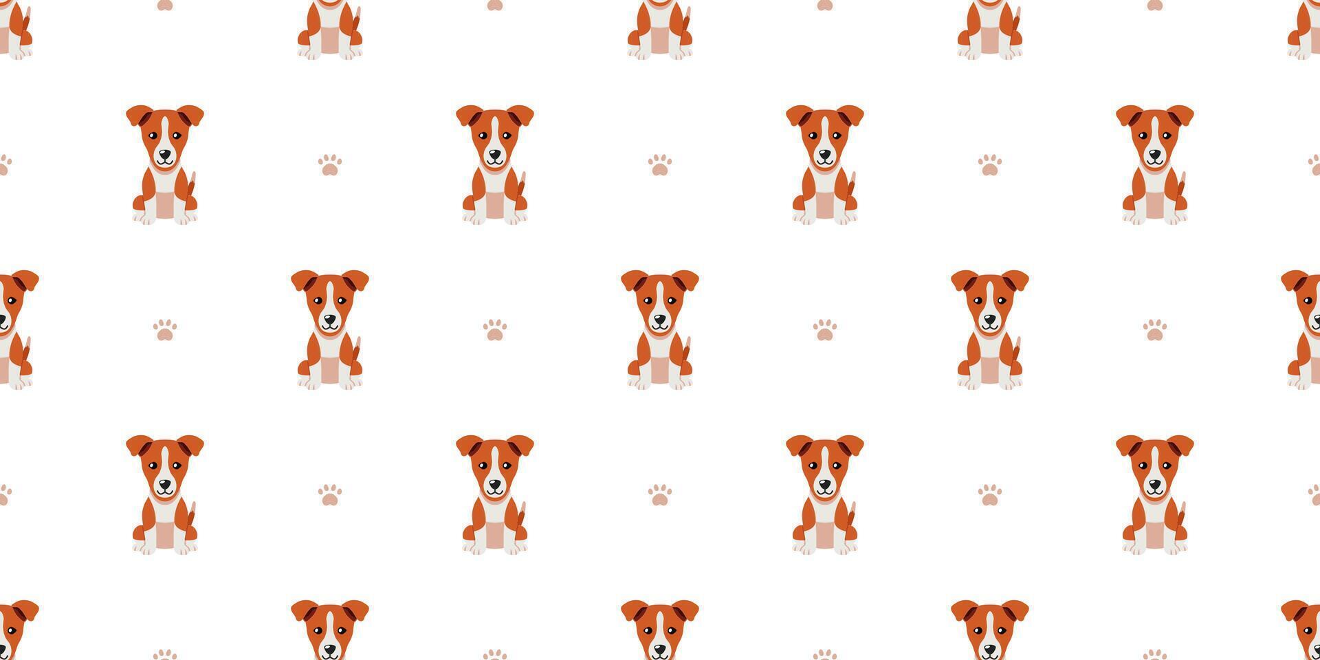Cartoon character cute basenji dog seamless pattern background vector