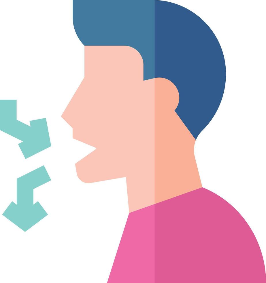 difficulty breathing illustration design vector