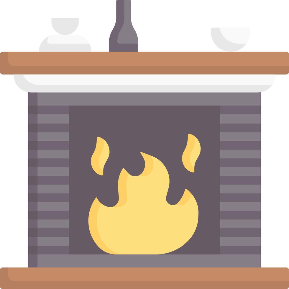 fireplace illustration design vector