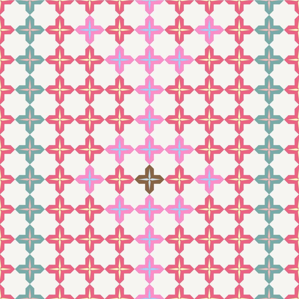 seamless pattern double star modified shape pastel shades color vector