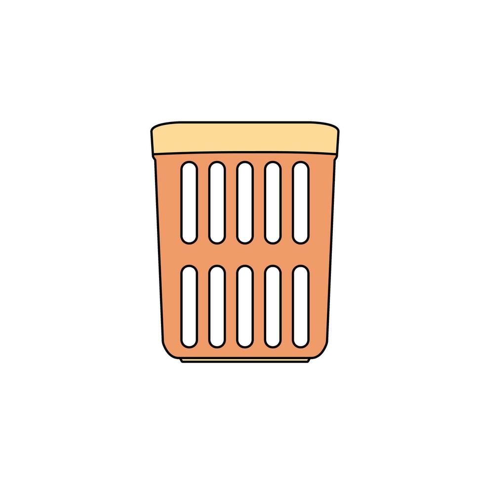 Pencil Basket outline filled icon, design illustration vector