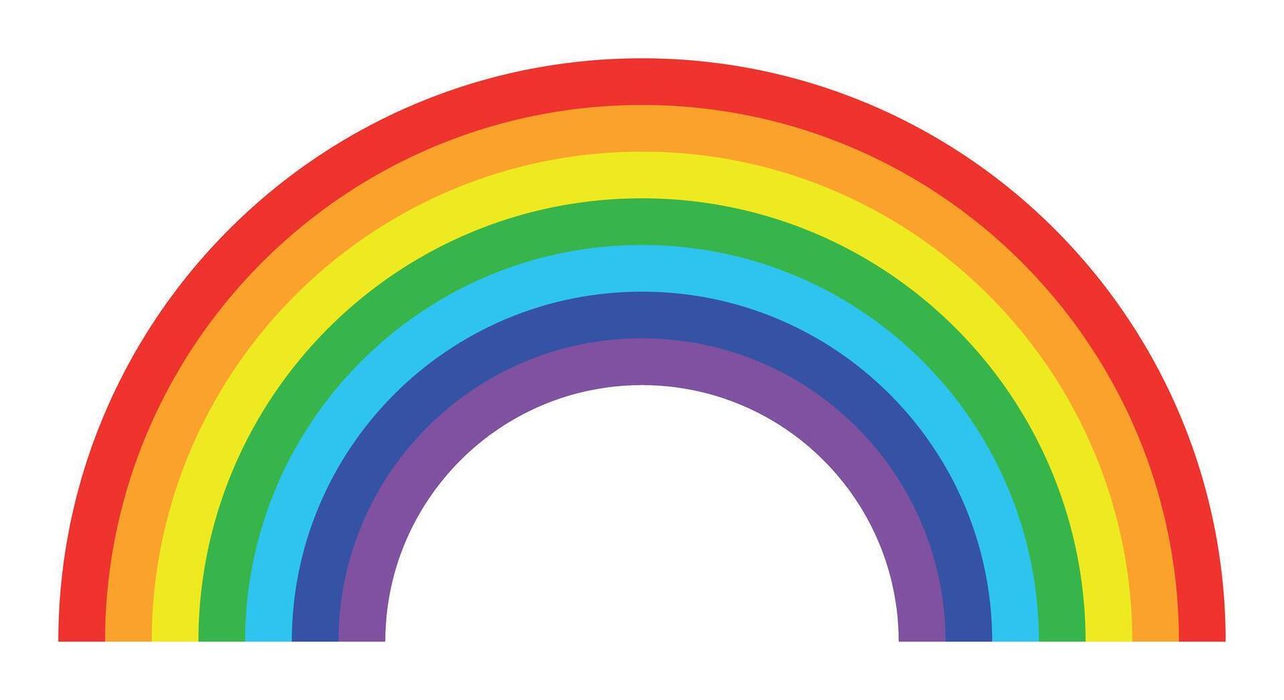 Rainbow, color simple illustration isolated on white background vector