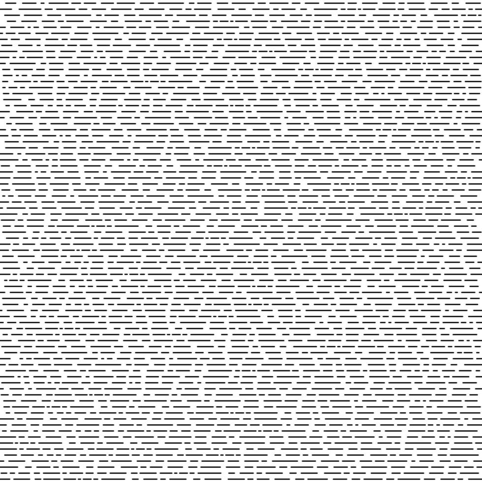 dashed lines pattern, black and white horizontal hatching with straight broken lines - seamless repeatable texture background vector