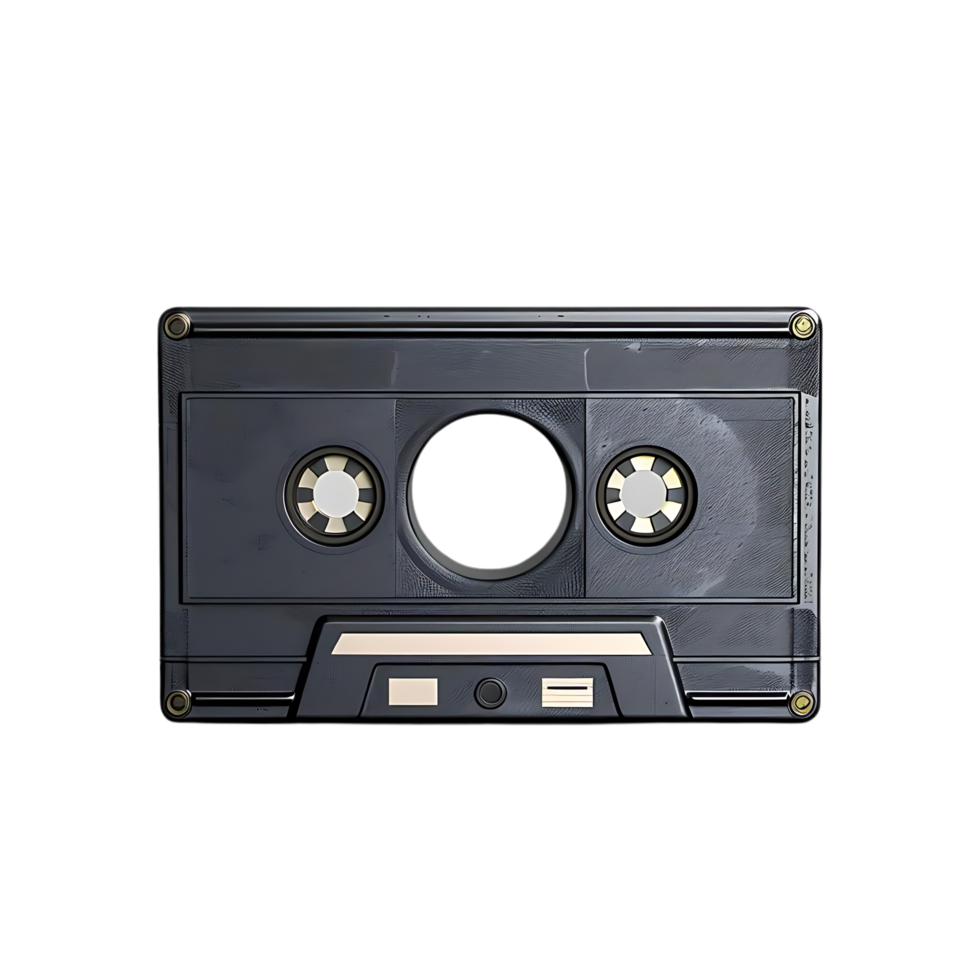 Black Audio Cassette Tape Illustration png