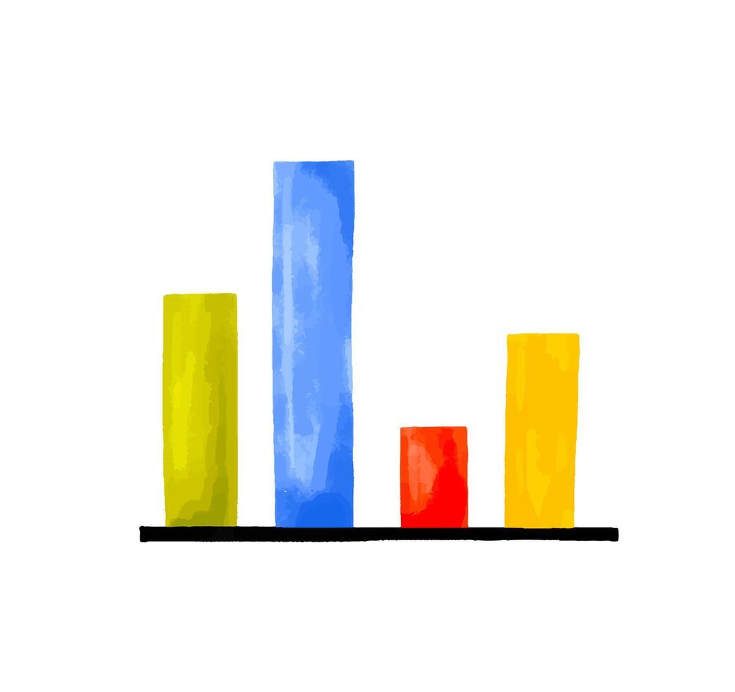 Set of growth graph hand drawn icons. Crtoon Business chart. Fin vector