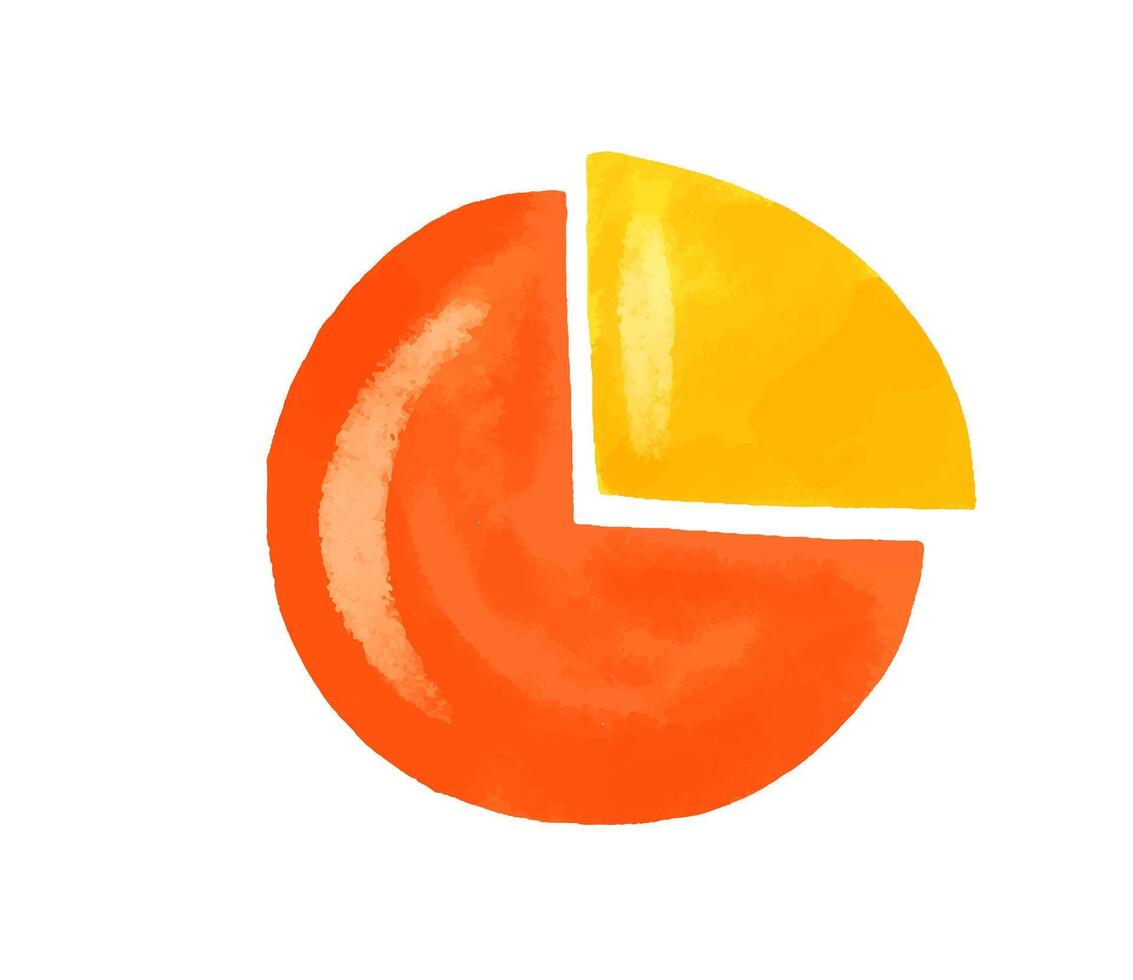 Segment infographic. Pie chart hand drawn elements. Circle secti vector
