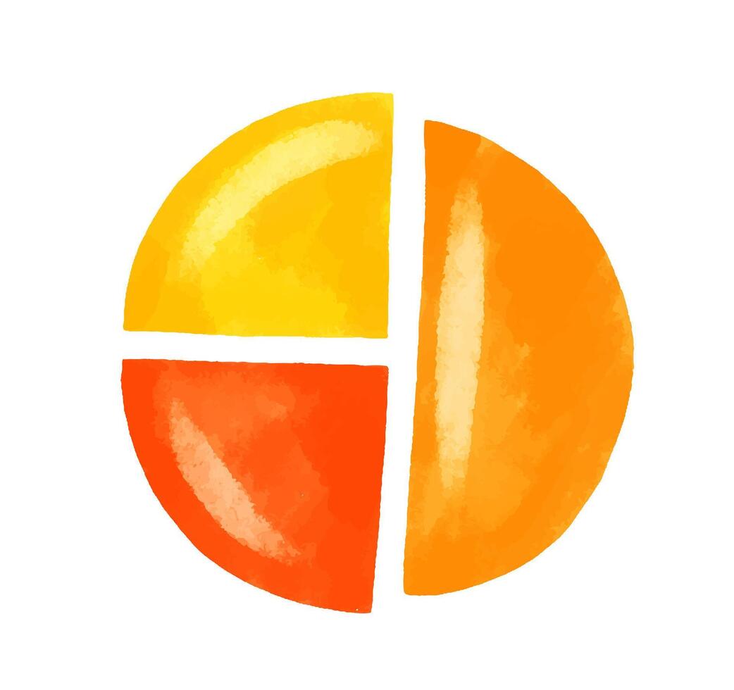 Segment infographic. Pie chart hand drawn elements. Circle secti vector
