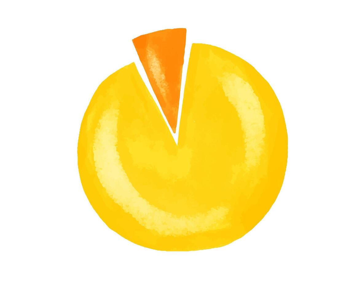 Segment infographic. Pie chart hand drawn elements. Circle secti vector