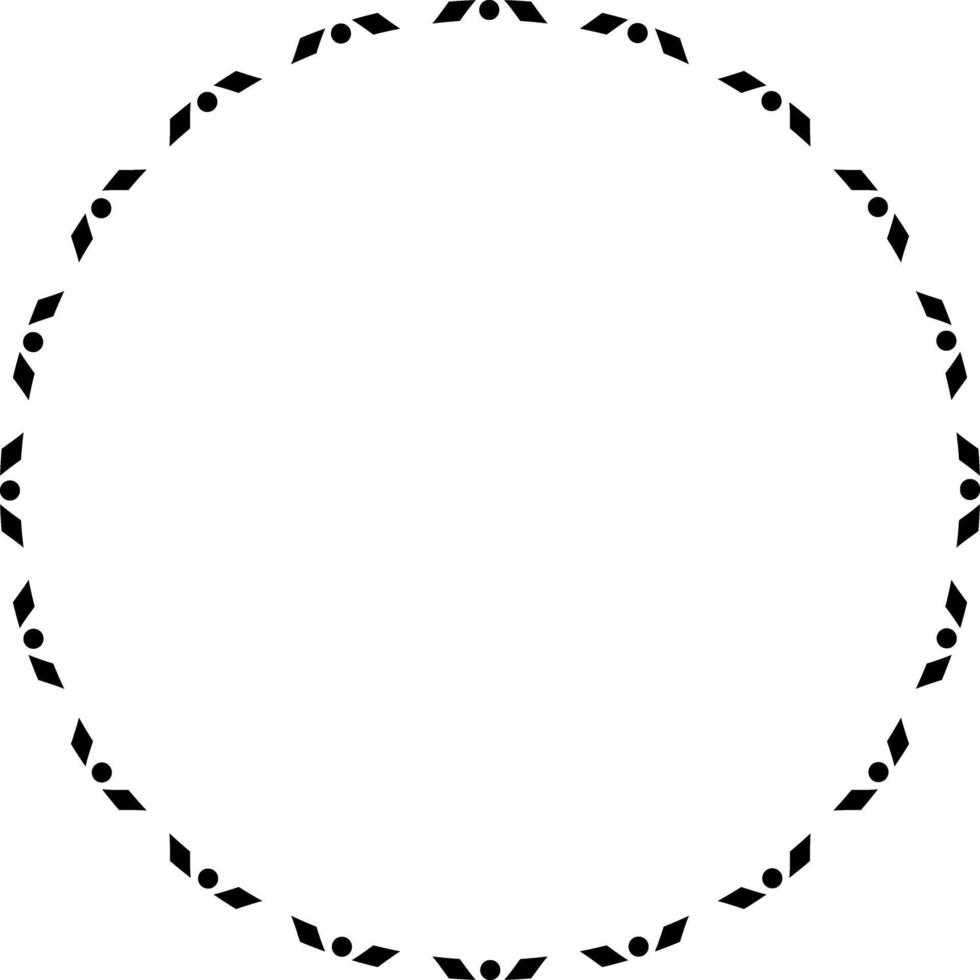 Minimalist Circular Pattern Frame for Design Projects in Modern, Elegant, Geometric Style. Circular Symmetry in Artistic Layout. illustration vector