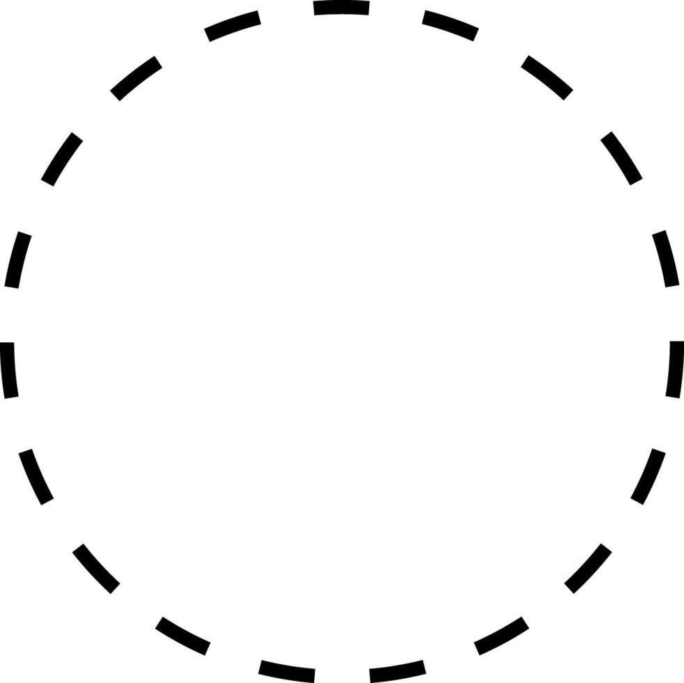 Black Isolated Bold Dot Circle Frame. Abstract Symmetrical Design. Circular Contour. Minimalist Elements. Round Border. illustration vector