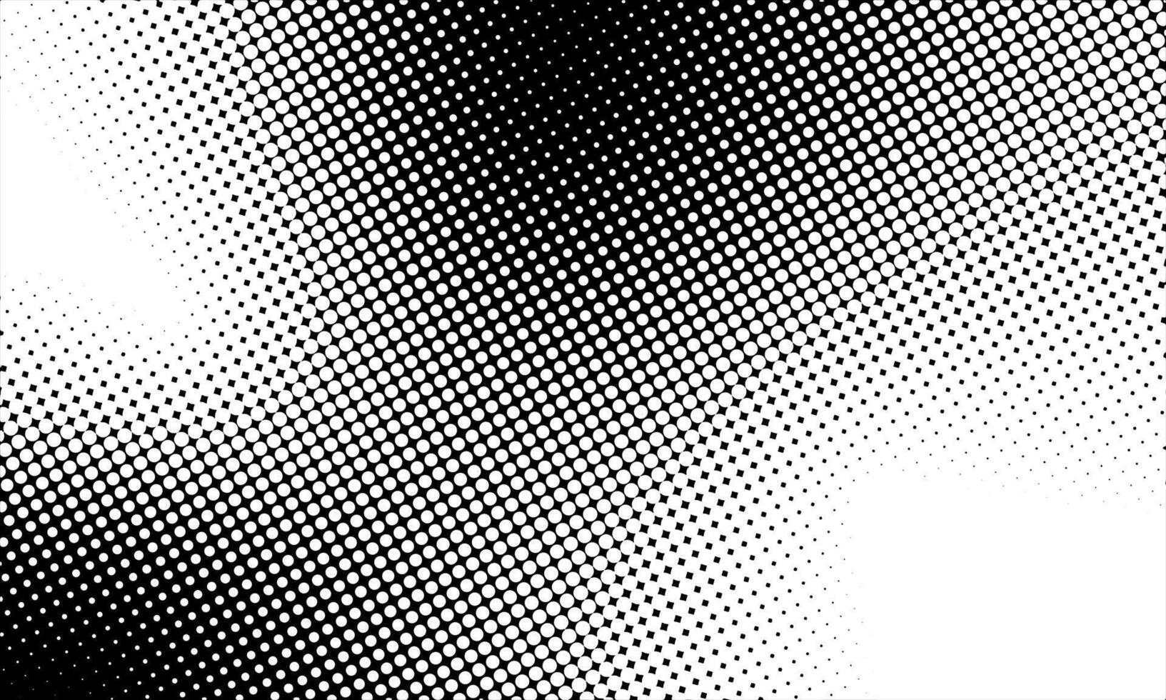 Grunge halftone gradient background. Faded grit noise texture. White and black sand wallpaper. Retro pixelated backdrop. Anime or manga style comic overlay. graphic design textured template vector