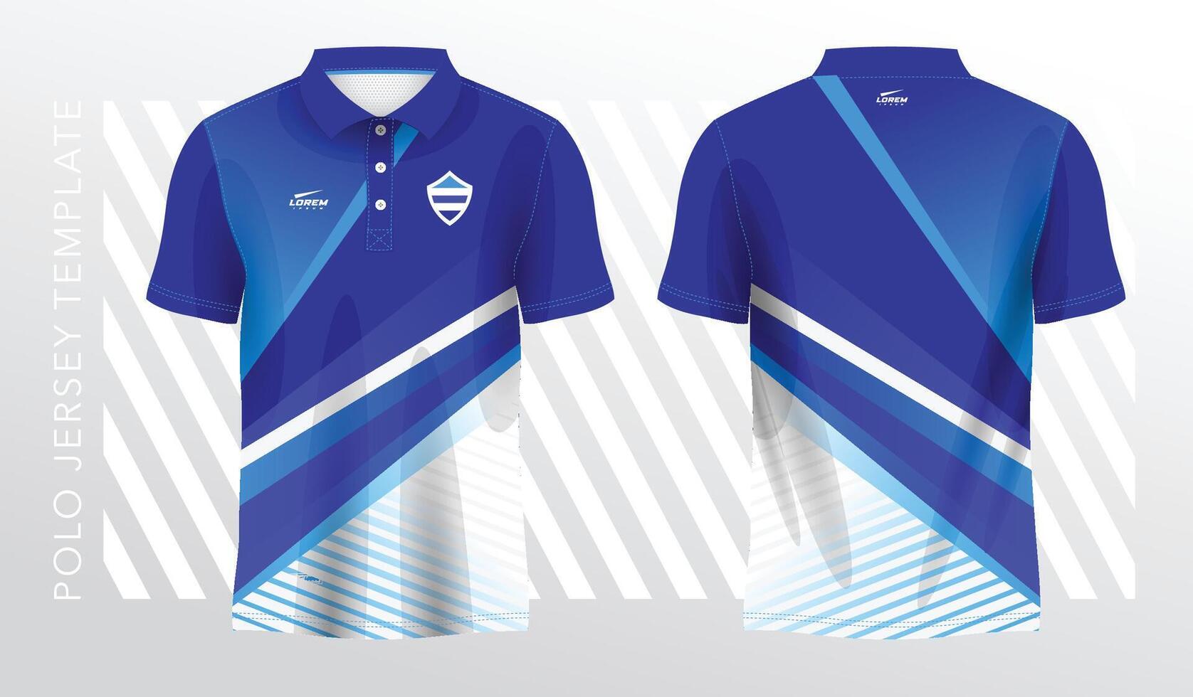 sublimation blue shirt for polo sport jersey template 47763460 Vector