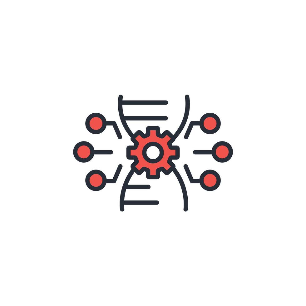 biotechnology icon. .Editable stroke.linear style sign for use web design,logo.Symbol illustration. vector