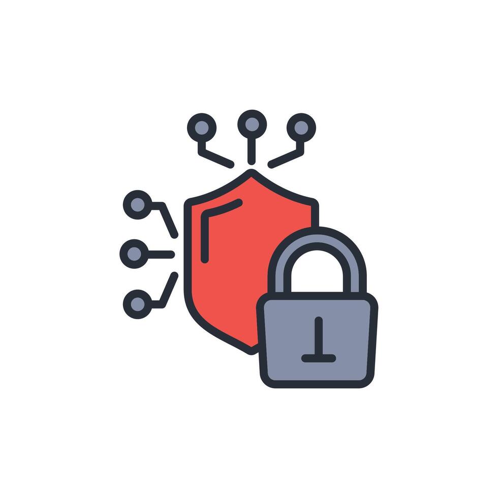 cyber security icon. .Editable stroke.linear style sign for use web design,logo.Symbol illustration. vector