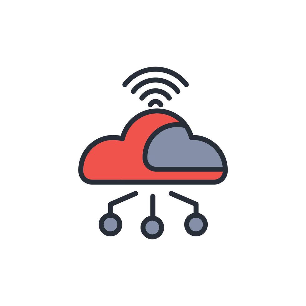 Internet of Things icon. .Editable stroke.linear style sign for use web design,logo.Symbol illustration. vector