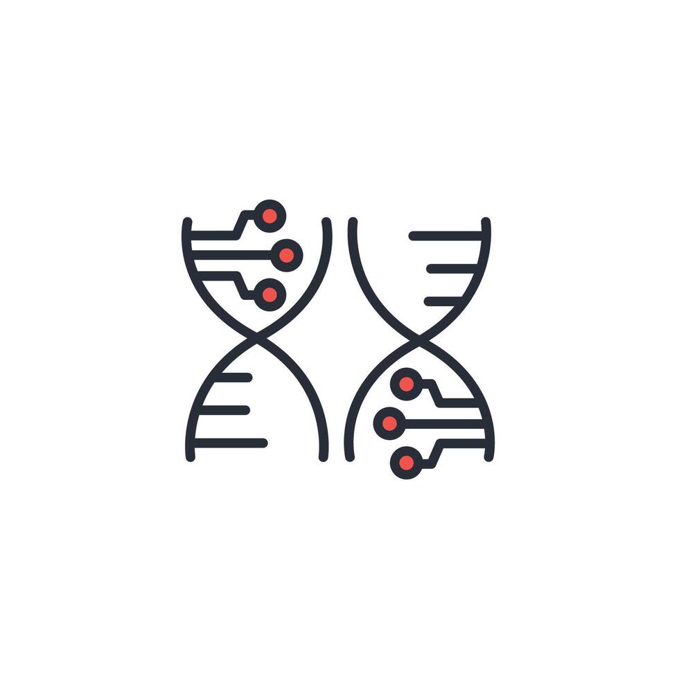 chromosomes icon. .Editable stroke.linear style sign for use web design,logo.Symbol illustration. vector