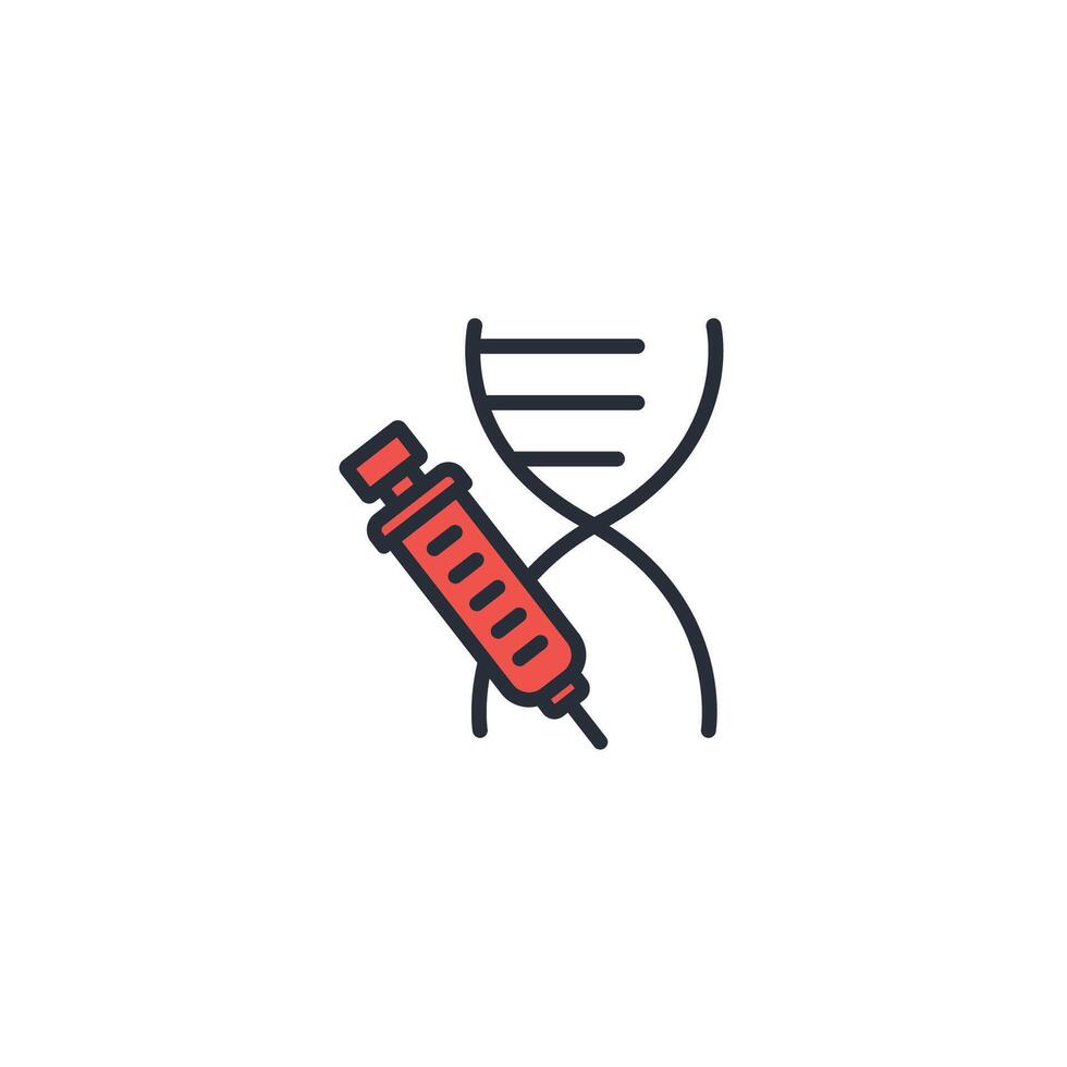 genetic modification icon. .Editable stroke.linear style sign for use web design,logo.Symbol illustration. vector
