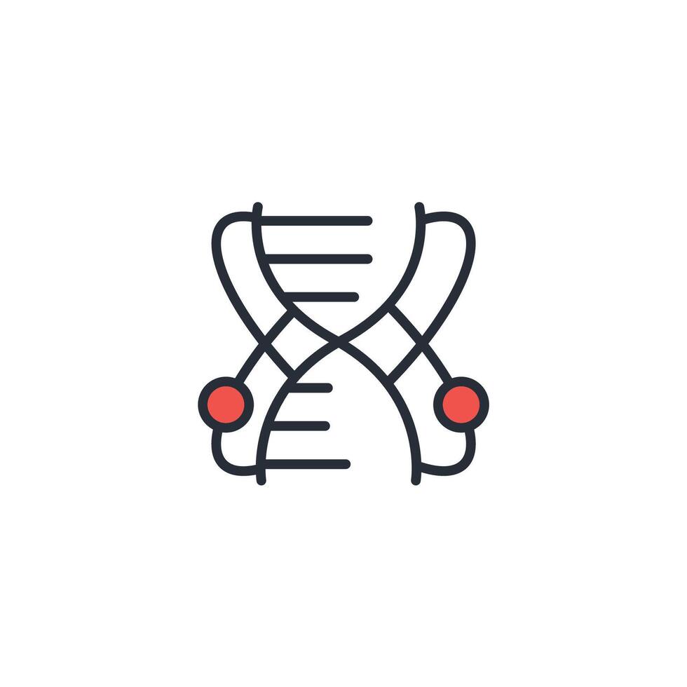 genome icon. .Editable stroke.linear style sign for use web design,logo.Symbol illustration. vector